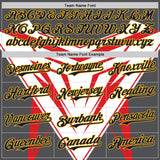 Custom Steel Gray Navy Gold White-Red 3D Pattern Design Car Racing Formula Auto Motorsport Authentic Baseball Jersey