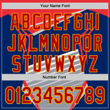 Custom Navy Red Gold Gray-White 3D Pattern Design Car Racing Formula Auto Motorsport Authentic Baseball Jersey