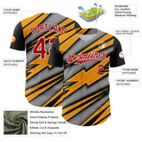 Custom Black Red White Yellow-Gray 3D Pattern Design Car Racing Formula Auto Motorsport Authentic Baseball Jersey