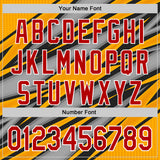 Custom Black Red White Yellow-Gray 3D Pattern Design Car Racing Formula Auto Motorsport Authentic Baseball Jersey