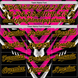 Custom Black Gold Pink White-Gray 3D Pattern Design Car Racing Formula Auto Motorsport Authentic Baseball Jersey