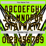 Custom Black Gold Green-White 3D Pattern Design Car Racing Formula Auto Motorsport Authentic Baseball Jersey