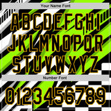 Custom Black Gold Green-White 3D Pattern Design Car Racing Formula Auto Motorsport Authentic Baseball Jersey