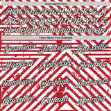 Custom White Cream Red-Navy England Geometric Shape Performance T-Shirt