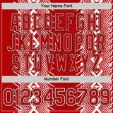 Custom Red Black-White England Zigzag Geometric Shape Performance T-Shirt
