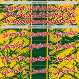 Custom Yellow Red Green-White Brazil Grunge Performance T-Shirt