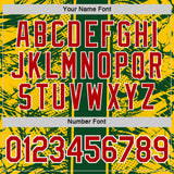 Custom Yellow Red Green-White Brazil Grunge Performance T-Shirt