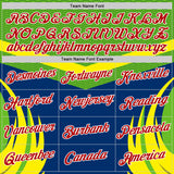 Custom Green Red Yellow Blue-White Brazil Geometric Shape Performance T-Shirt