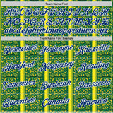 Custom Green US Navy Blue Yellow-White Brazil Ethnic Tribal Performance T-Shirt