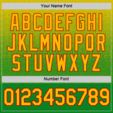 Custom Green Yellow-Red Brazil Abstract Line Performance T-Shirt