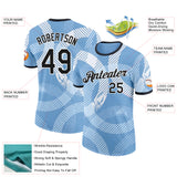 Custom Blue Black-White Argentina Line Performance T-Shirt
