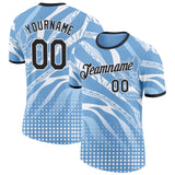 Custom Blue Black-White Argentina Ceibo Performance T-Shirt