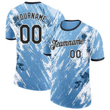 Custom Blue Black-White Argentina Splash Performance T-Shirt