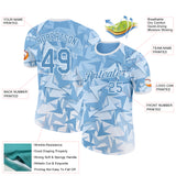 Custom Blue White Argentina Abstract Geometric Performance T-Shirt