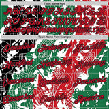 Custom Green Red Black-White Jordan Abstract Performance T-Shirt