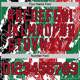 Custom Green Red Black-White Jordan Abstract Performance T-Shirt