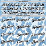 Custom Blue Black-White Argentina Abstract Performance T-Shirt