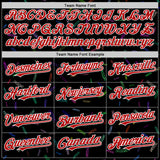 Custom Black Red-White 3D Pattern Design Foodie Candy Sweets Authentic Baseball Jersey