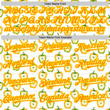 Custom White Bay Orange-Light Yellow 3D Pattern Design Foodie Rice Stuffed Pepper Vegetable Authentic Baseball Jersey