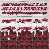 Custom White Brown-Pink 3D Pattern Design Foodie Dripping Ice Cream Authentic Baseball Jersey