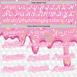 Custom Pink White 3D Pattern Design Foodie Dripping Ice Cream Authentic Baseball Jersey