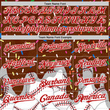 Custom Brown Red-White 3D Pattern Design Foodie Dripping Ice Cream Authentic Baseball Jersey