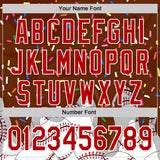 Custom Brown Red-White 3D Pattern Design Foodie Dripping Ice Cream Authentic Baseball Jersey
