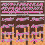 Custom Brown Pink-Ice Blue 3D Pattern Design Foodie Dripping Ice Cream Authentic Baseball Jersey