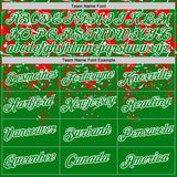 Custom Grass Green Red-White Portugal Splash Performance T-Shirt