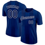 Custom Navy White-US Navy Blue Scotland Performance T-Shirt