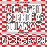Custom White Black-Red Croatia Plaid Performance T-Shirt