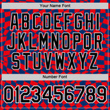 Custom Blue Black White-Red Croatia Plaid Performance T-Shirt