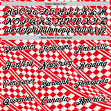 Custom Red Black-White Croatia Plaid Performance T-Shirt