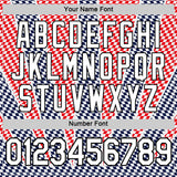 Custom White Black Red-Navy Croatia Plaid Performance T-Shirt