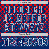 Custom US Navy Blue White-Red Croatia Geometric Performance T-Shirt