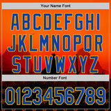Custom Orange Thunder Blue-Yellow Texas Cowboy City Edition Authentic Baseball Jersey