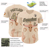 Custom City Cream Vegas Gold-Black Texas Cowboy Landscape City Edition Authentic Baseball Jersey