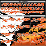 Custom Black Orange-White Texas Sunset Southwest Landscape City Edition Authentic Baseball Jersey