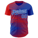 Custom Thunder Blue Red-White Texas Flag Stripe City Edition Authentic Baseball Jersey