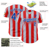 Custom Red Thunder Blue-White Texas Flag Stripe City Edition Authentic Baseball Jersey