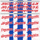 Custom Blue Fire Red-White Texas Flag Stripe City Edition Authentic Baseball Jersey