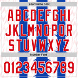Custom Blue Fire Red-White Texas Flag Stripe City Edition Authentic Baseball Jersey