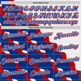 Custom White Royal-Red France Fluid Performance T-Shirt