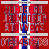Custom Royal Red White-Blue Norway Performance T-Shirt