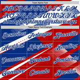 Custom Royal White-Red Norway Performance T-Shirt
