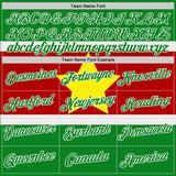 Custom Grass Green White Light Yellow-Red Suriname Flag Performance T-Shirt