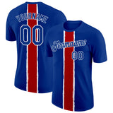Custom Royal White-Red France Performance T-Shirt