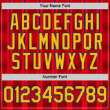 Custom Red Gold-Royal Spain Stripe Performance T-Shirt