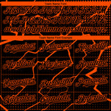 Custom Black Orange 3D Pattern Design Lightning Polka Dot Authentic Baseball Jersey