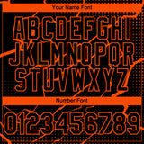 Custom Black Orange 3D Pattern Design Lightning Polka Dot Authentic Baseball Jersey